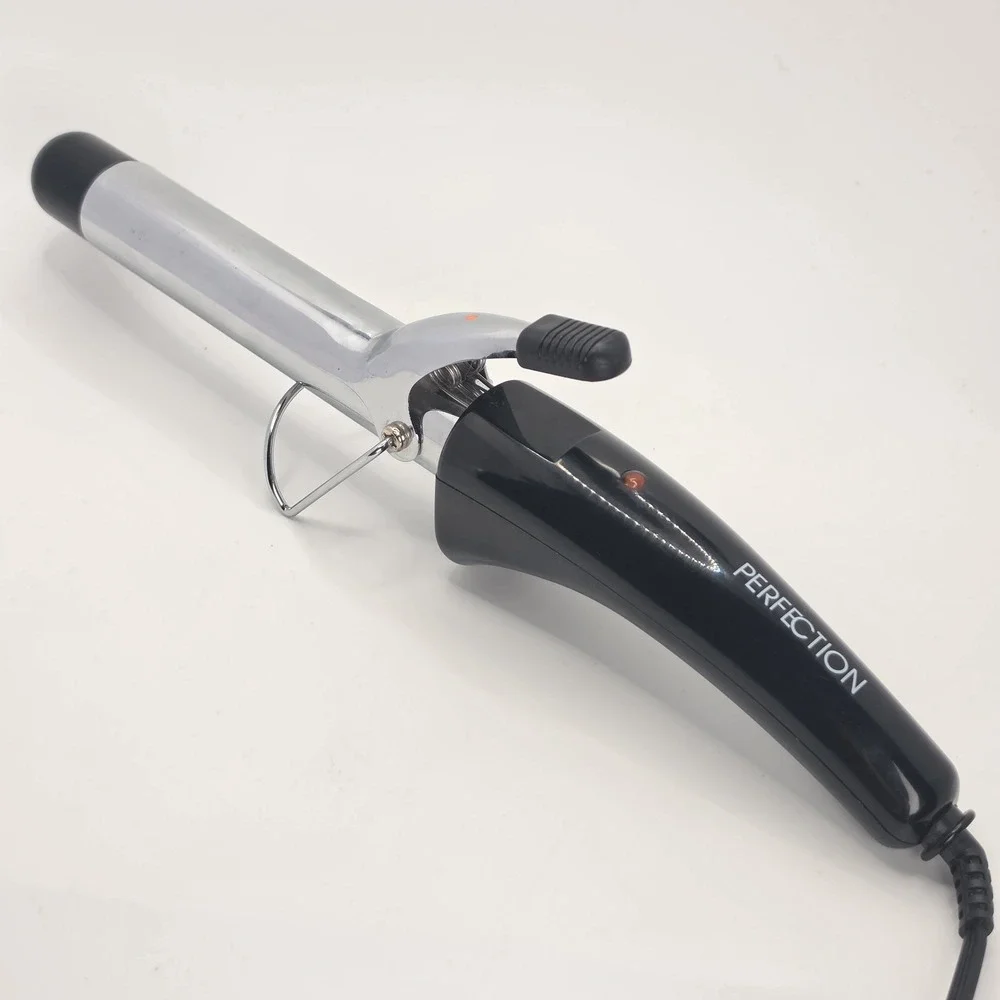 Vintage Perfection Hair Curling Iron Model EV140 Dry Styling Tool Black Chrome